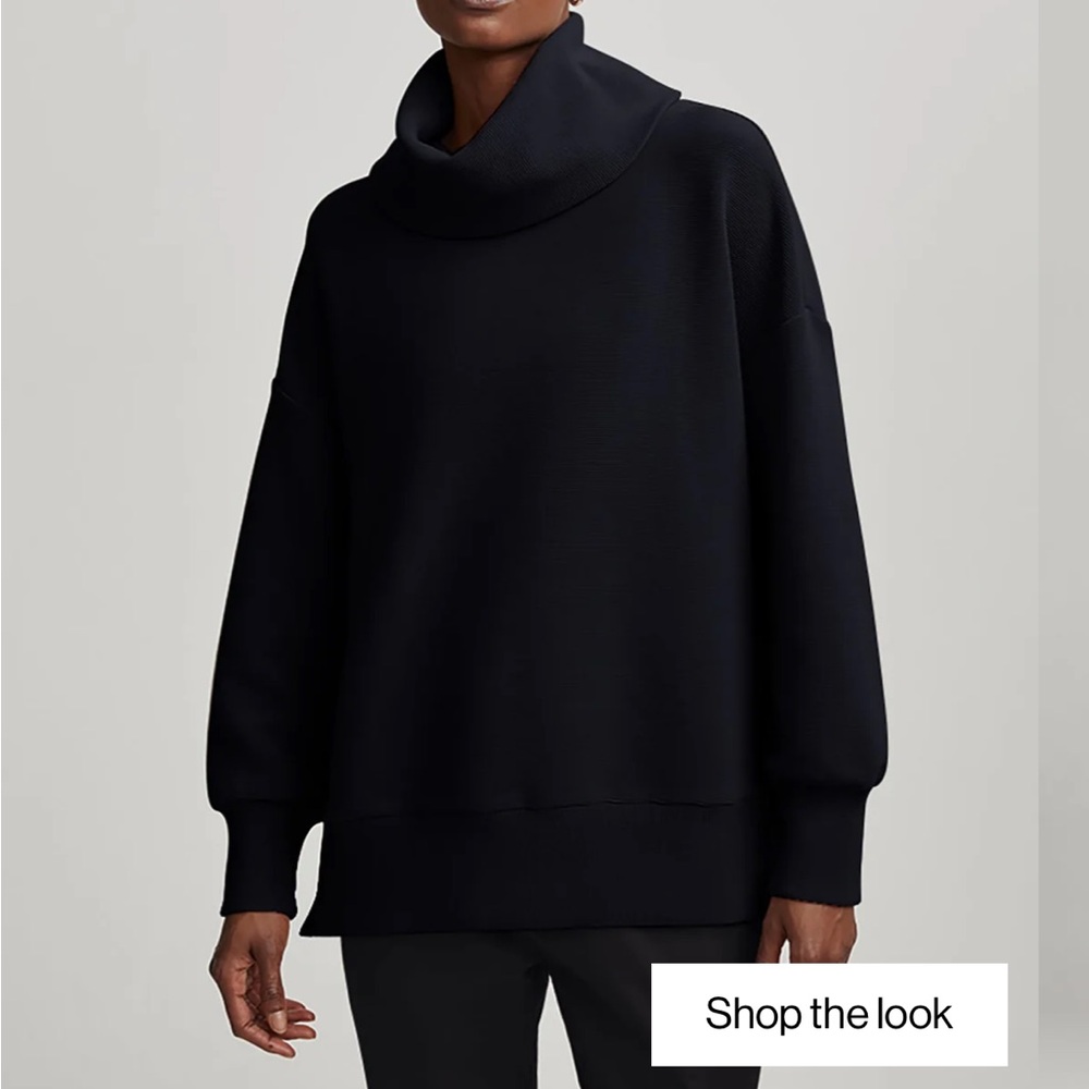 Varley Black Cowl Neck Sweater